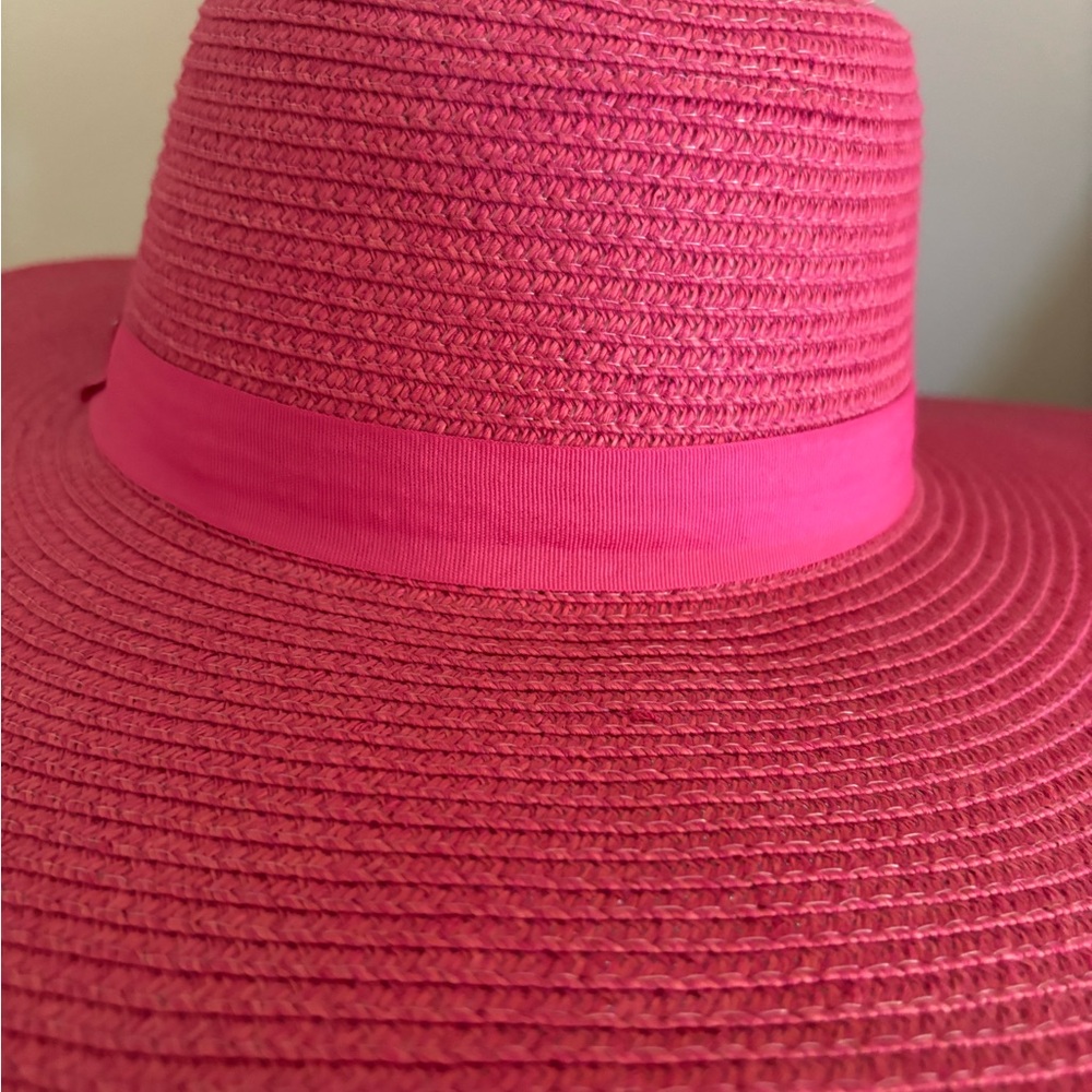 Big hot pink fashionable hat